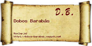 Dobos Barabás névjegykártya